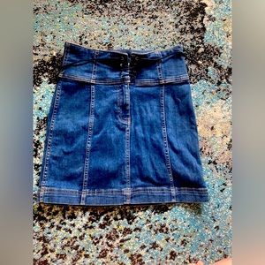 FreePeople Denim Corset Skirt